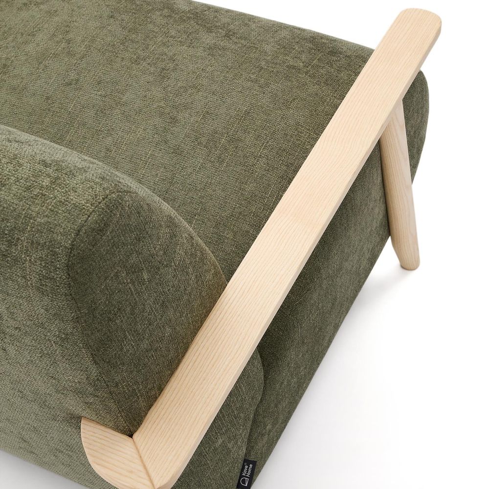 Fauteuil MEGHAN - Groen chenille/Naturel KAV S51610TB06