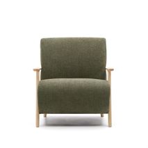 Fauteuil MEGHAN - Groen chenille/Naturel KAV S51610TB06