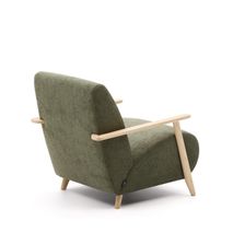 Fauteuil MEGHAN - Groen chenille/Naturel KAV S51610TB06