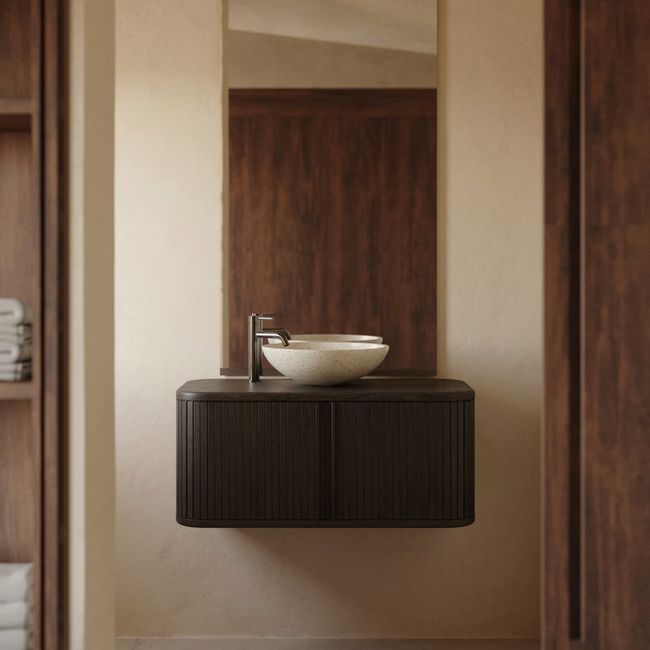 Badkamermeubel MAILEN - Donker essenfineer