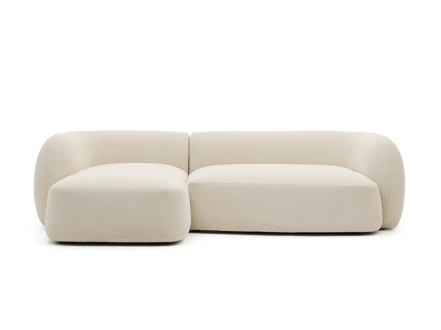 3-zit met chaise longue links MARTINA - Ecru