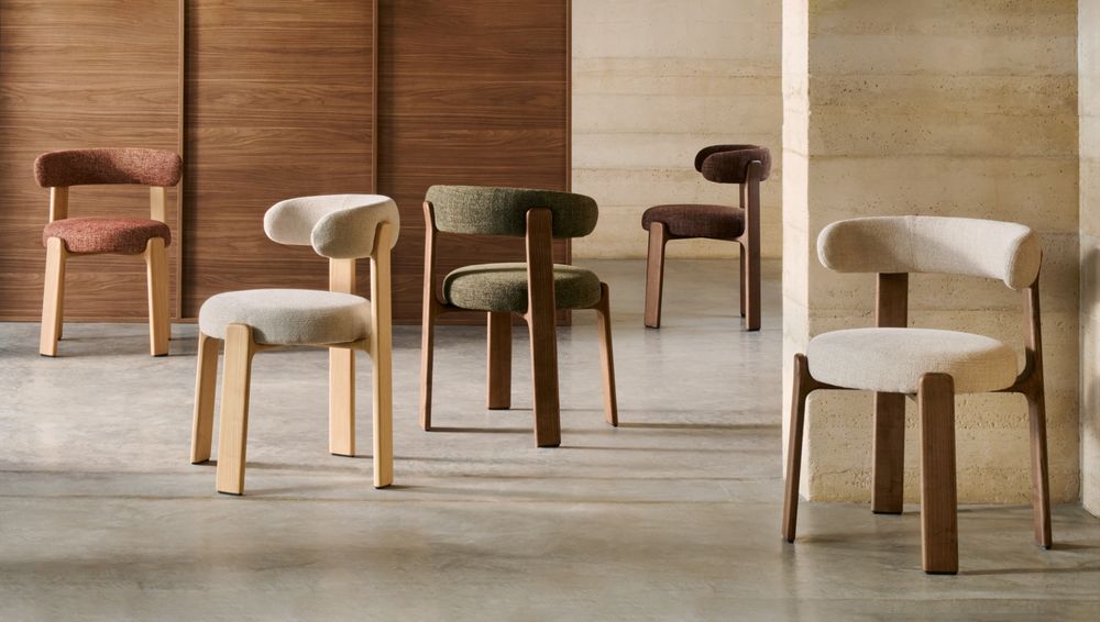 Eetkamerstoel 4 poten GRANITE - Beige/Naturel KAV C0100210CC86