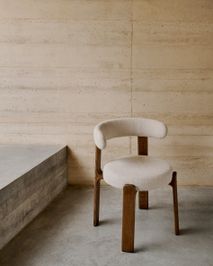 Eetkamerstoel 4 poten GRANITE - Bruin/Walnoot KAV C0100209CC12