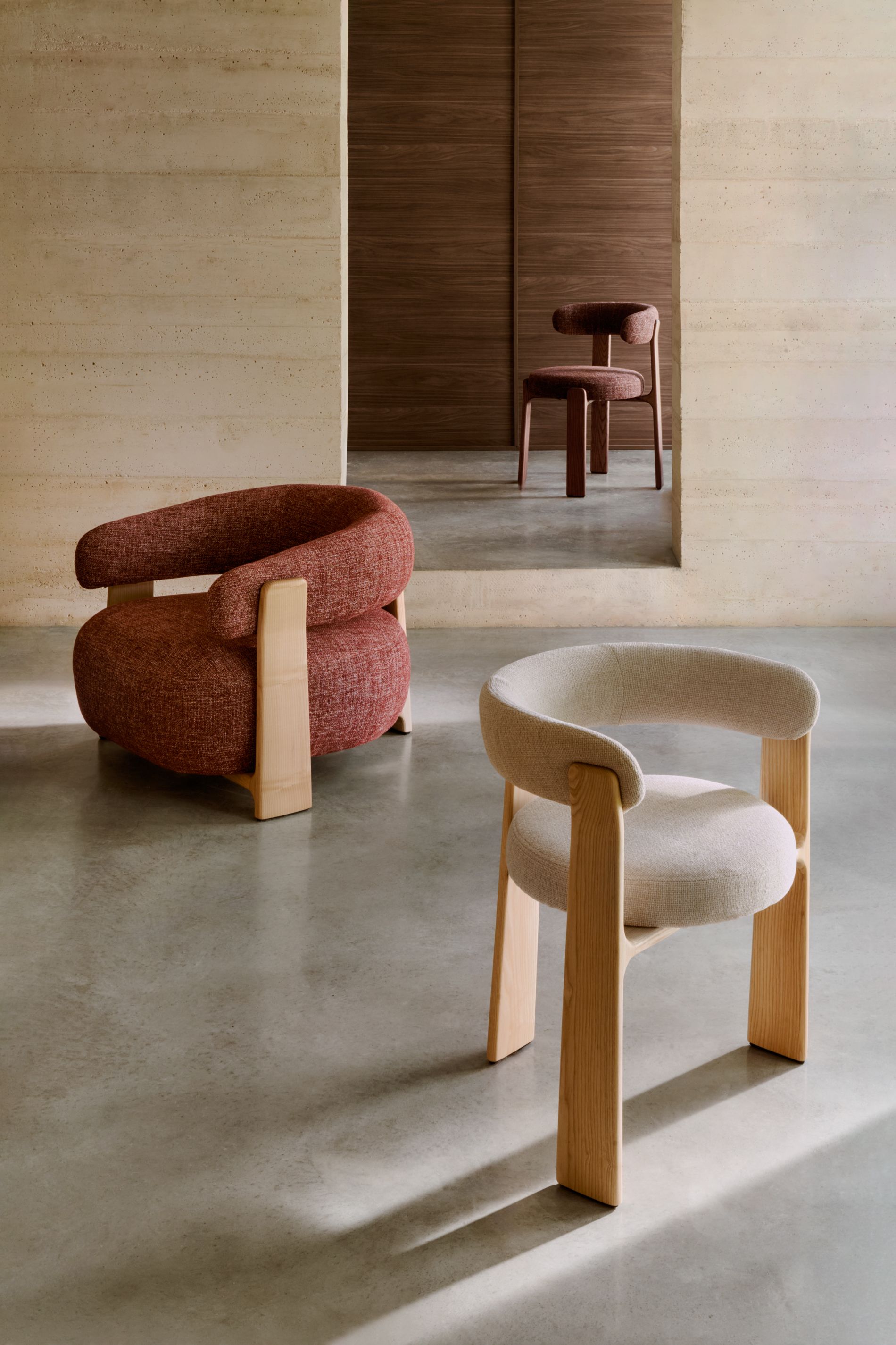 Fauteuil GRANITE - Terracotta/Naturel