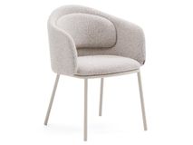 Eetkamerstoel MINDA - Beige dikke chenille KAV C0100223VS12