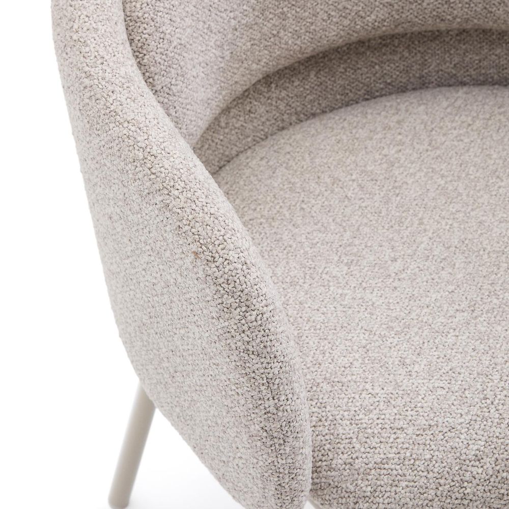 Eetkamerstoel MINDA - Beige dikke chenille KAV C0100223VS12