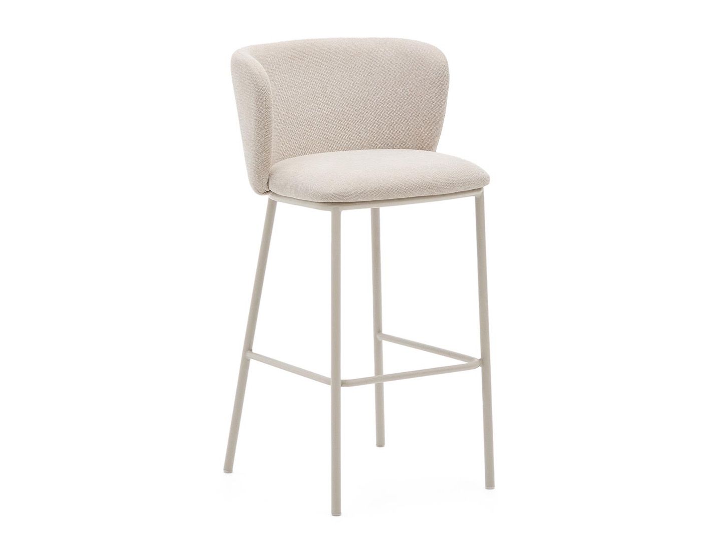 Barstoel CISELIA - Beige Chenille