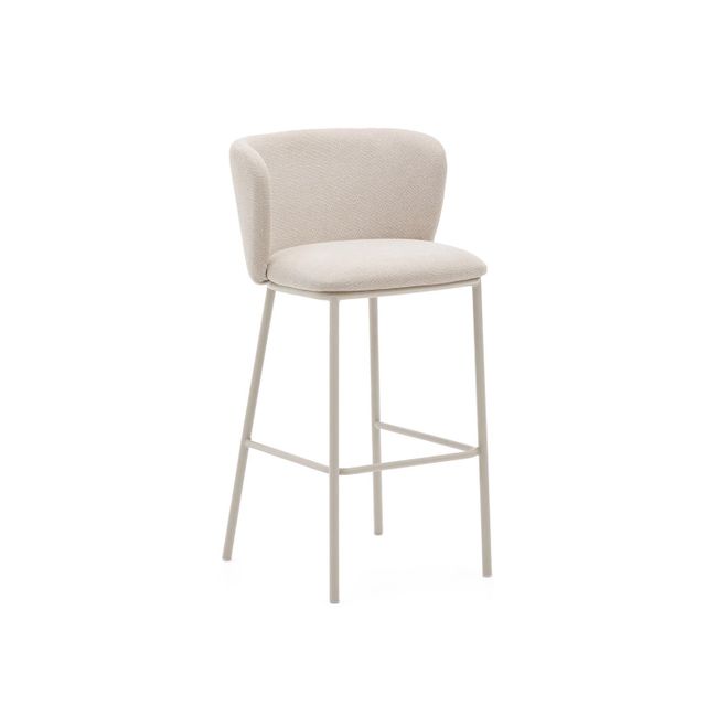 Barstoel CISELIA - Beige Chenille