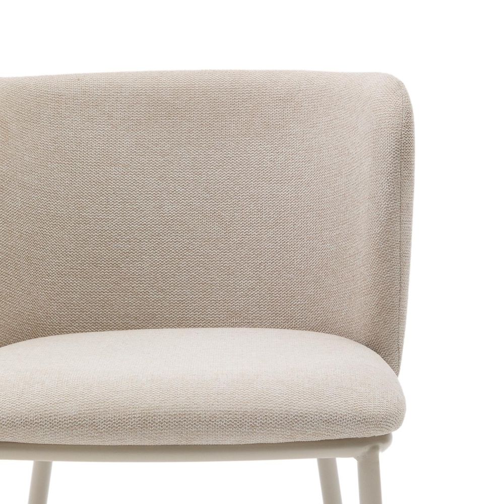 Eetkamerstoel CISELIA - Beige Chenille KAV C0100194KY12