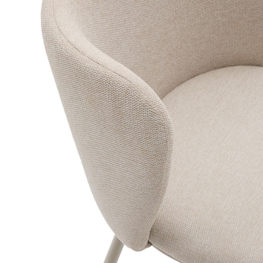 Eetkamerstoel CISELIA - Beige Chenille KAV C0100194KY12