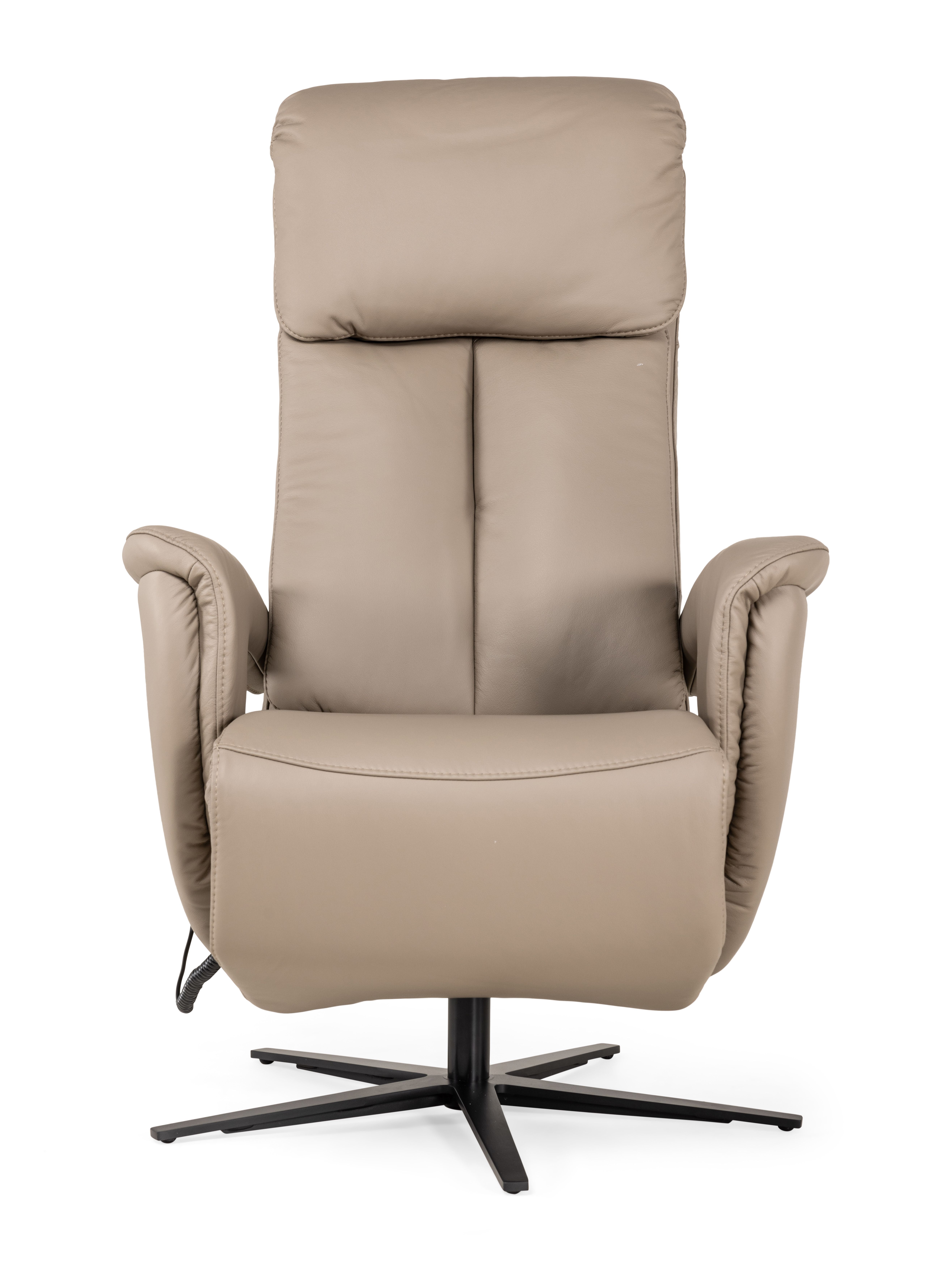 Elektrische relaxfauteuil MADDY L - Taupe leder