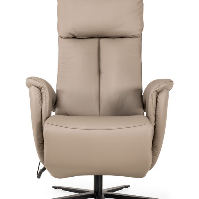 Elektrische relaxfauteuil MADDY L - Taupe leder