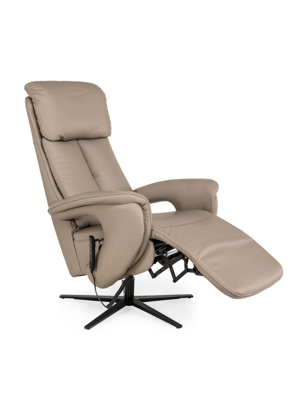 Elektrische relaxfauteuil MADDY L - Taupe leder C-HKL-22-RLX1
