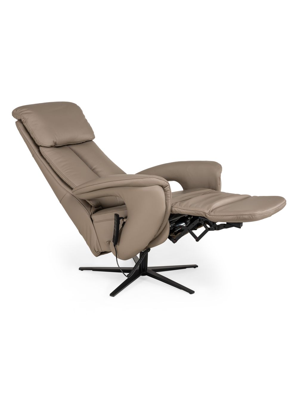 Elektrische relaxfauteuil MADDY L - Taupe leder C-HKL-22-RLX1