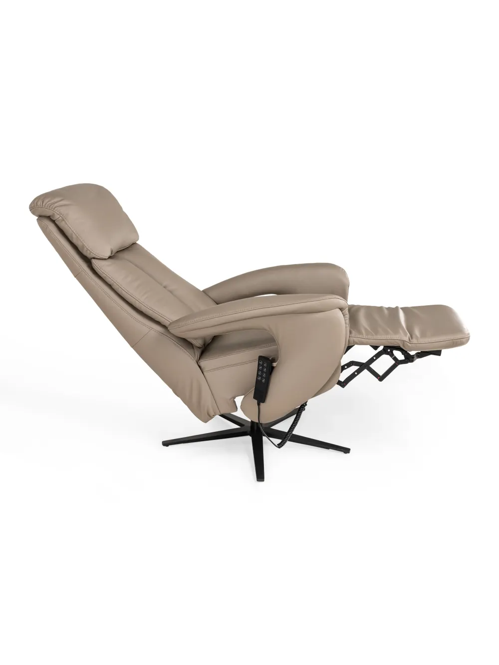 Elektrische relaxfauteuil MADDY L - Taupe leder C-HKL-22-RLX1