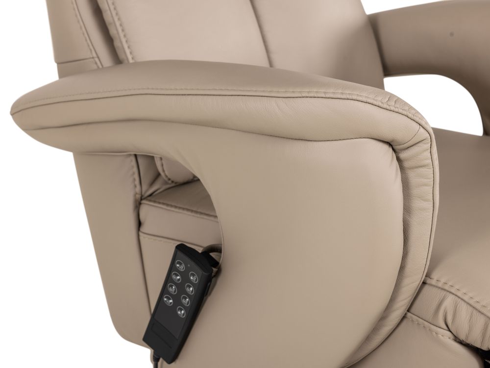 Elektrische relaxfauteuil MADDY L - Taupe leder C-HKL-22-RLX1