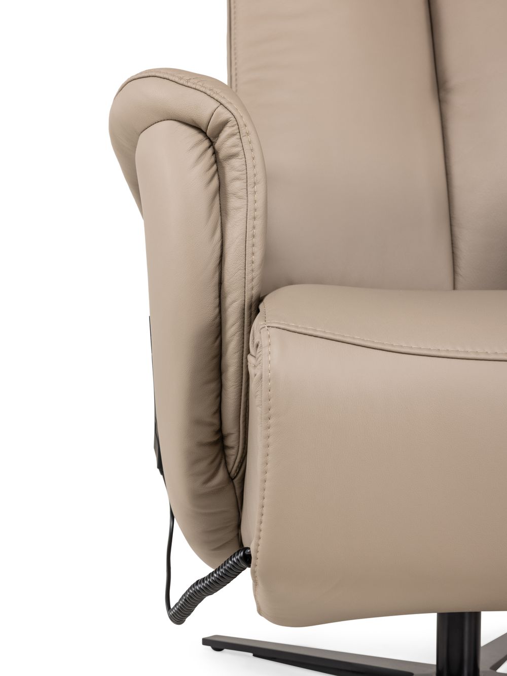 Elektrische relaxfauteuil MADDY L - Taupe leder C-HKL-22-RLX1