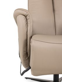 Elektrische relaxfauteuil MADDY L - Taupe leder C-HKL-22-RLX1