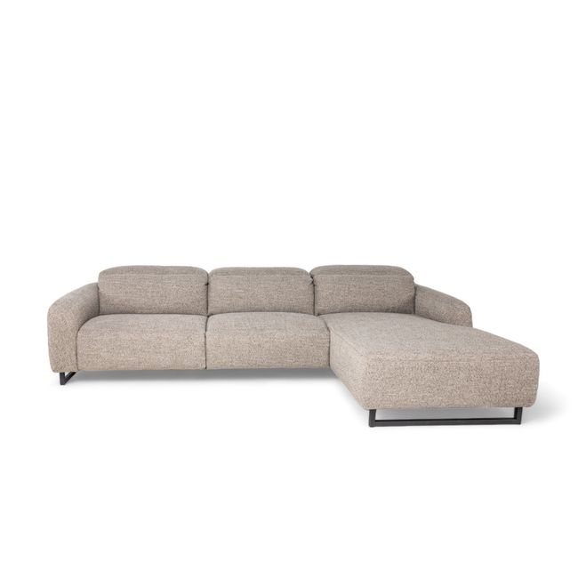 Hoekzetel met elektr. relax PUKSER - Lichtbruin