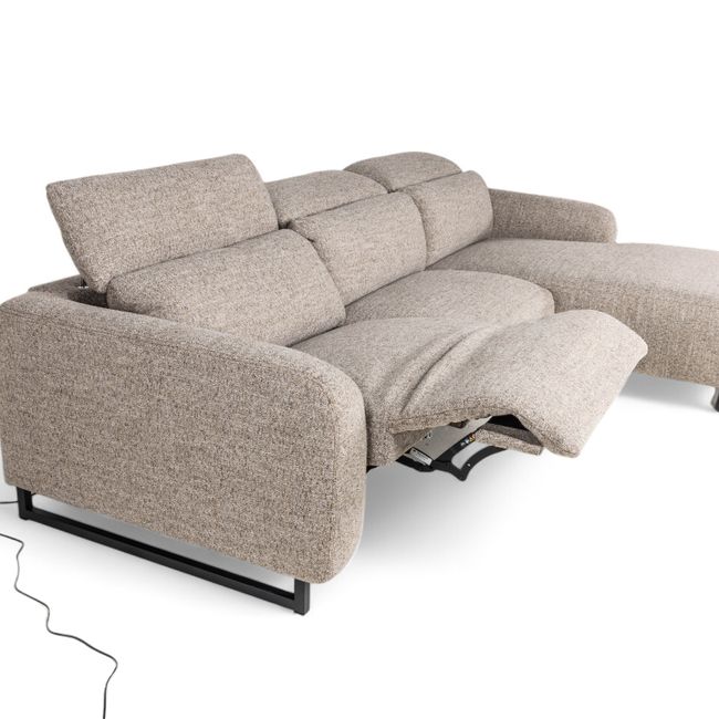 Hoekzetel met elektr. relax PUKSER - Lichtbruin