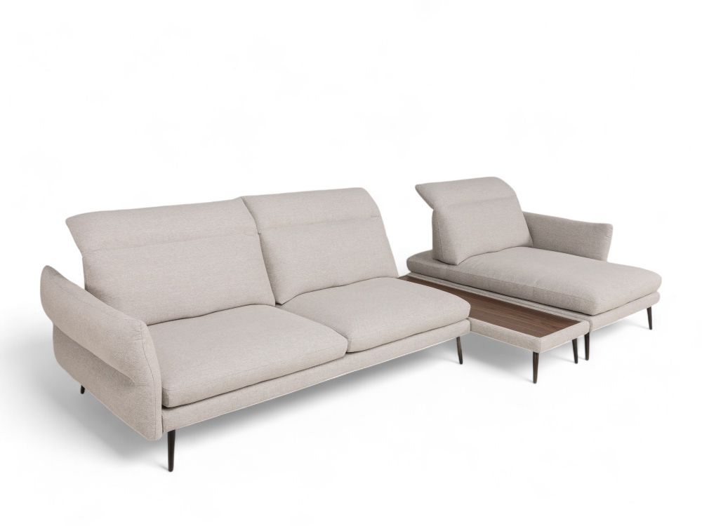 Hoekzetel MODULA - Beige/Walnoot C-MXD-67-HKS1