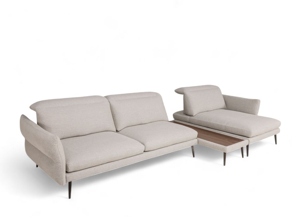 Hoekzetel MODULA - Beige/Walnoot C-MXD-67-HKS1