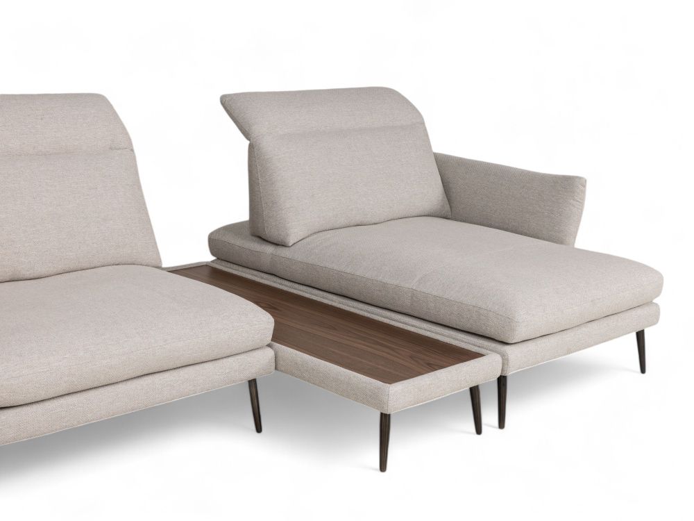 Hoekzetel MODULA - Beige/Walnoot C-MXD-67-HKS1