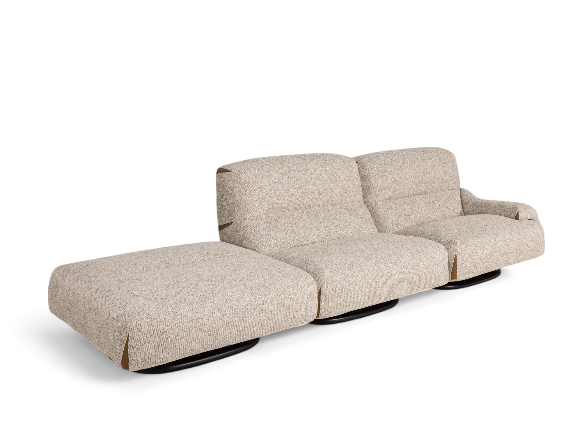 2-zit met voetbank SWING - Beige