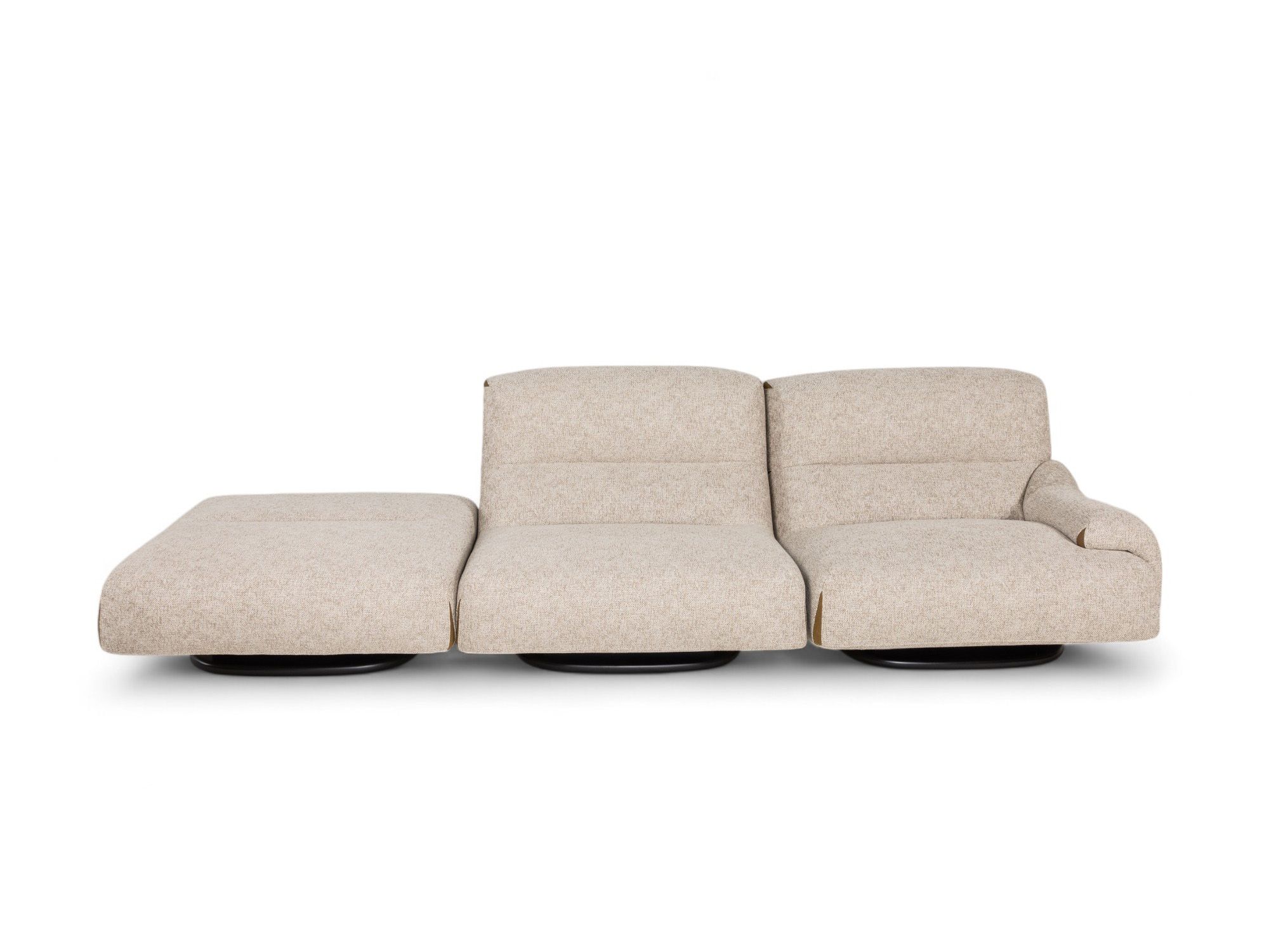 2-zit met voetbank SWING - Beige