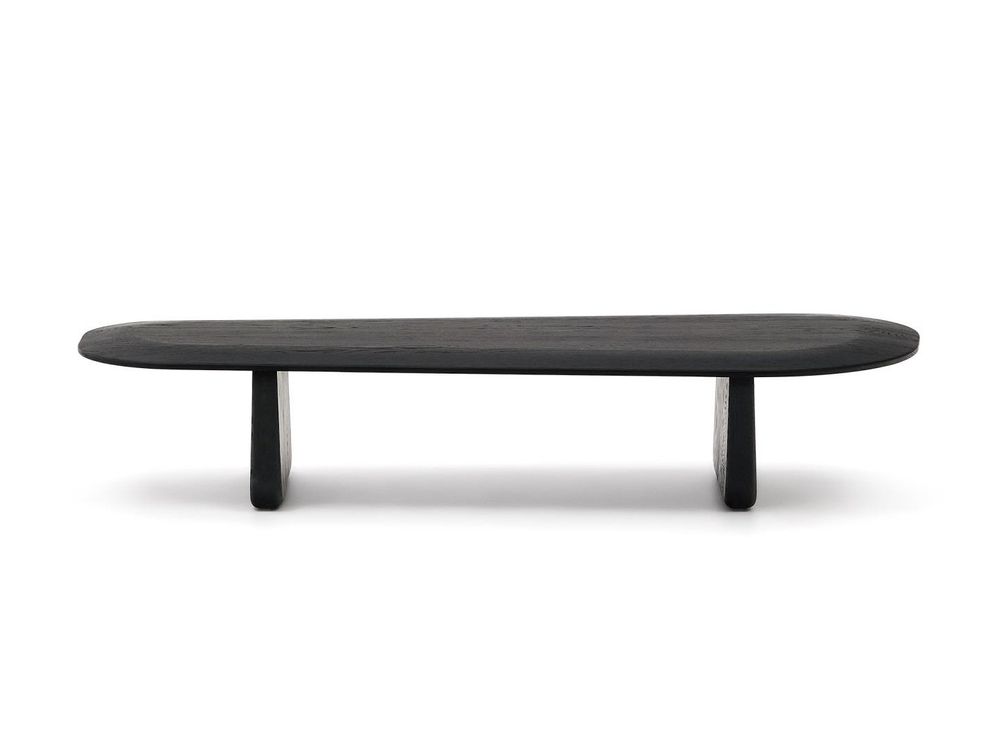 Salontafel PIRITA - Massief eik zwart KAV T00031MO01