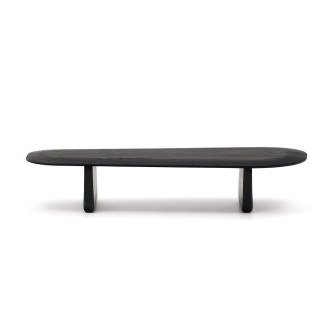 Salontafel PIRITA - Massief eik zwart