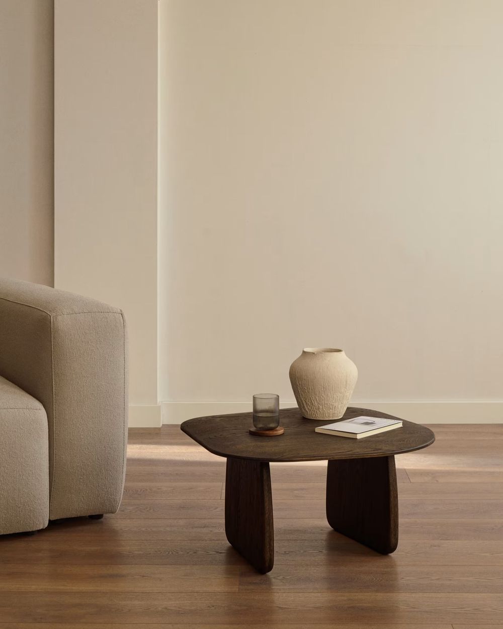 Bijzettafel PIRITA - Massief eik donker KAV T00033MO15