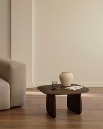 Bijzettafel PIRITA - Massief eik donker KAV T00033MO15