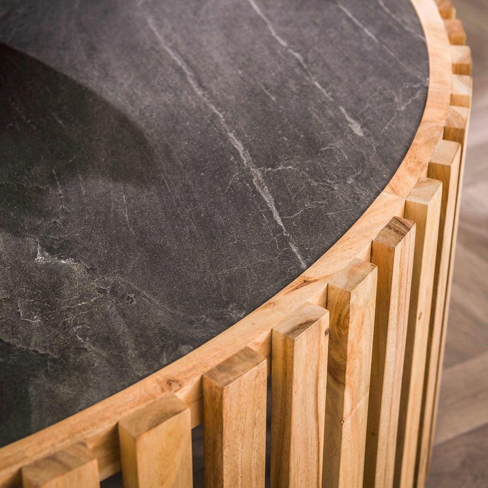 Salontafel SLATE - Leisteen/Acaciahout ZLS 2787-83