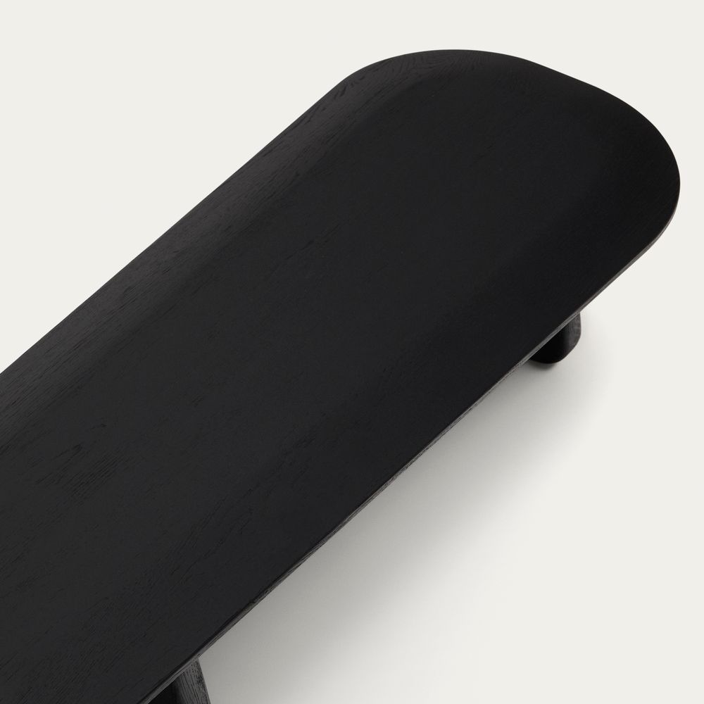 Salontafel PIRITA - Massief eik zwart KAV T00031MO01