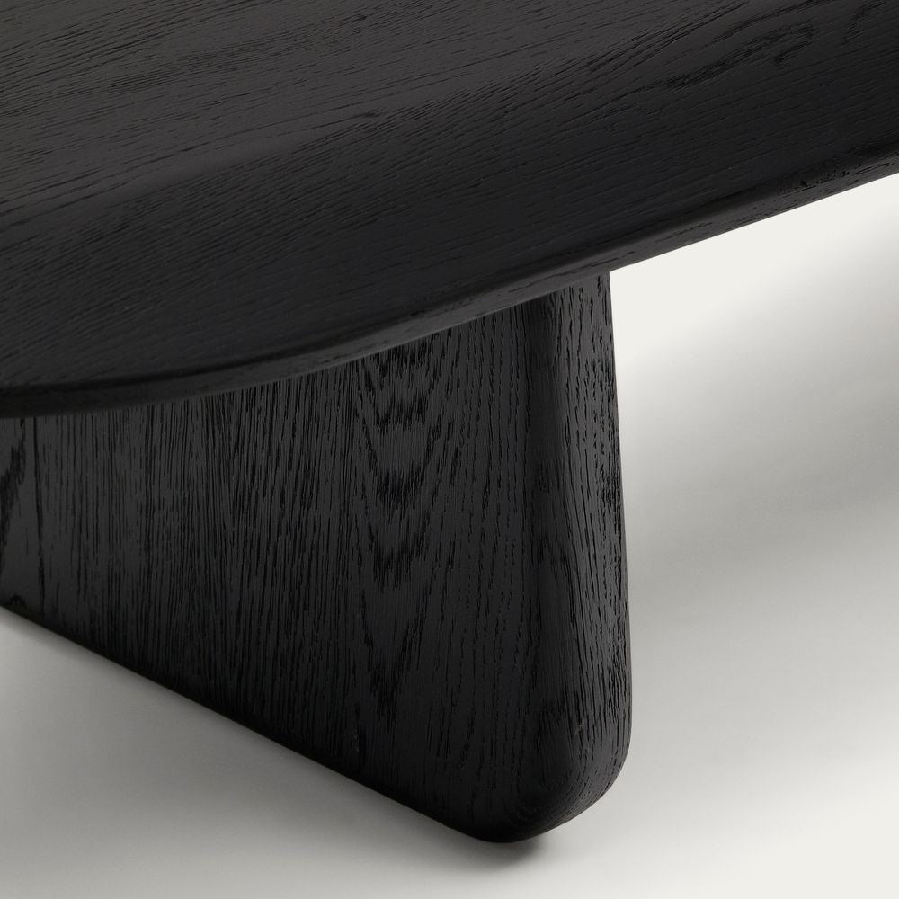 Salontafel PIRITA - Massief eik zwart KAV T00031MO01