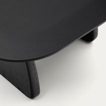 Bijzettafel PIRITA - Massief eik zwart KAV T00033MO01