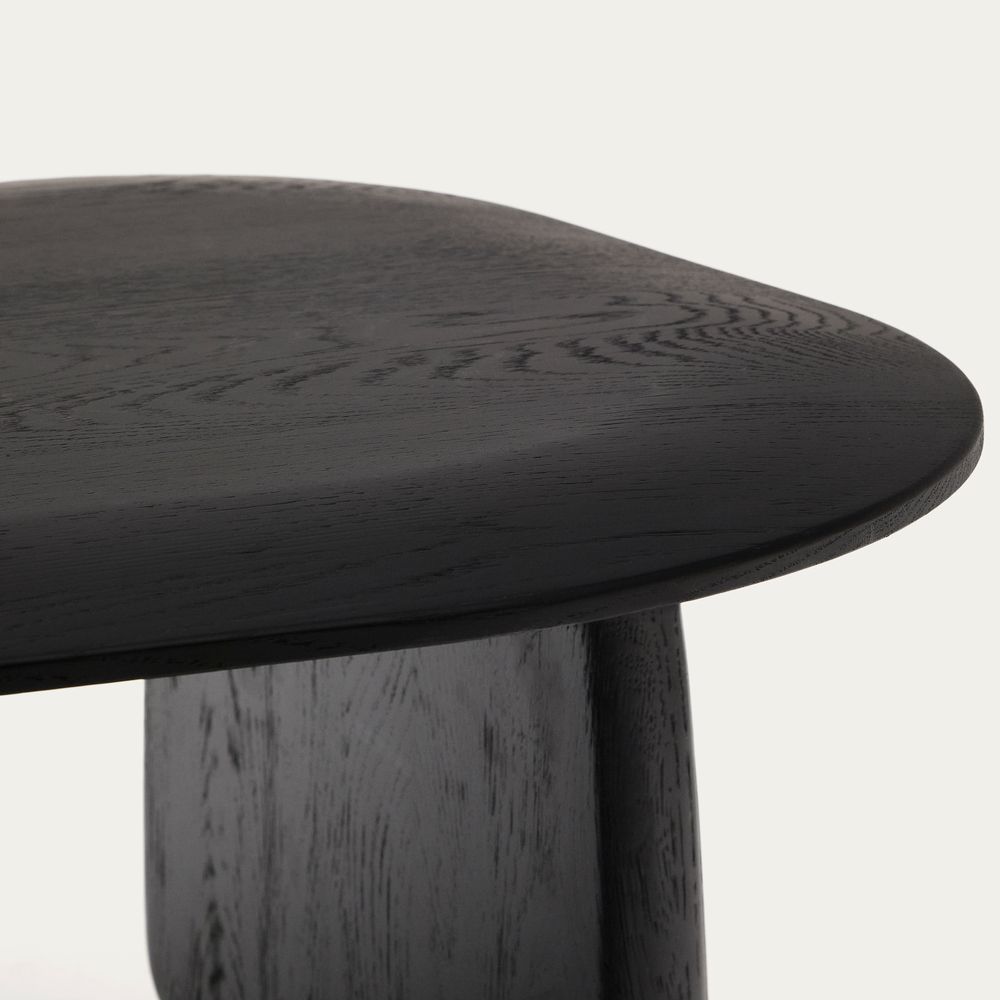 Bijzettafel PIRITA - Massief eik zwart KAV T00033MO01