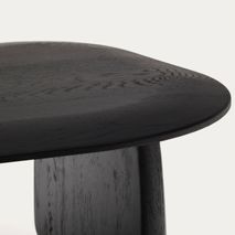 Bijzettafel PIRITA - Massief eik zwart KAV T00033MO01