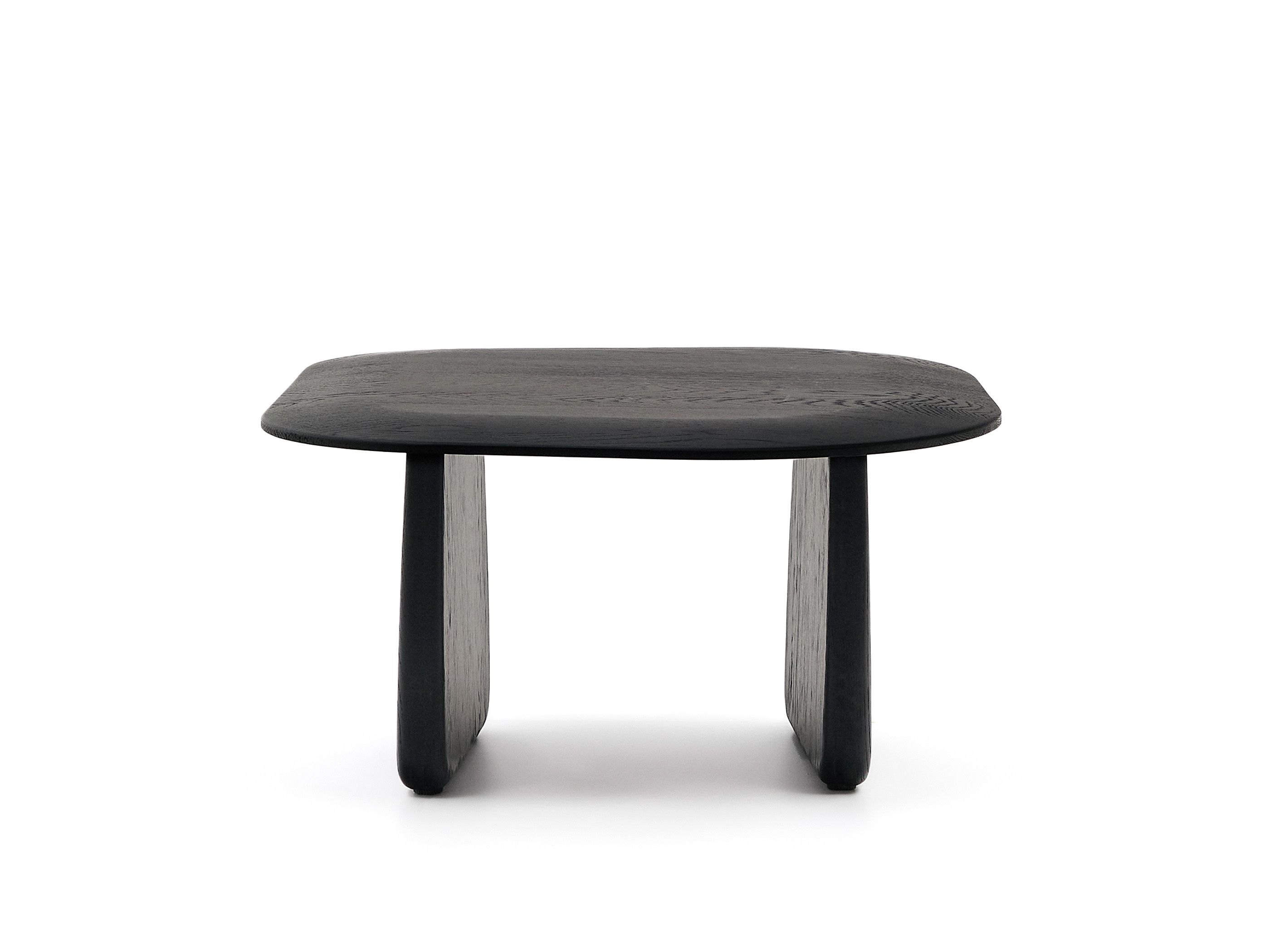 Bijzettafel PIRITA - Massief eik zwart KAV T00033MO01