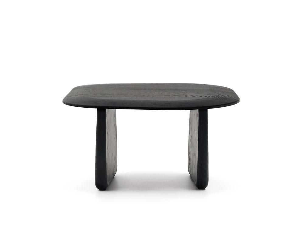 Bijzettafel PIRITA - Massief eik zwart KAV T00033MO01