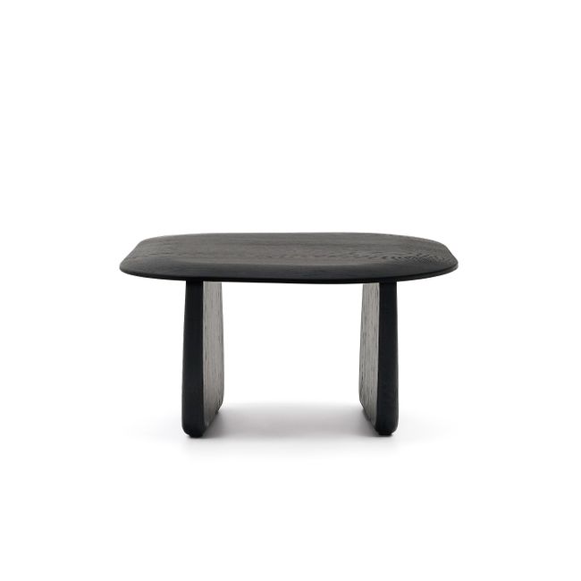 Bijzettafel PIRITA - Massief eik zwart