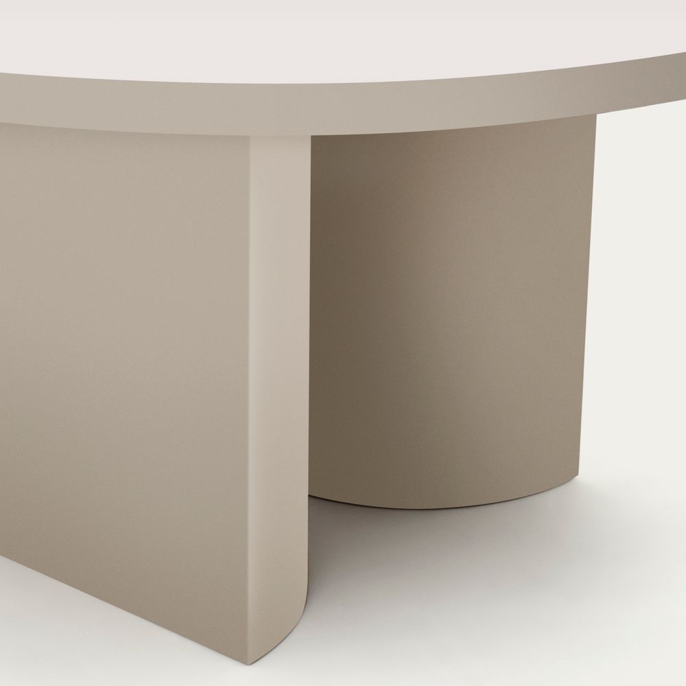 Ronde tafel NEALY - Ecru gelakt KAV T0300050LL05