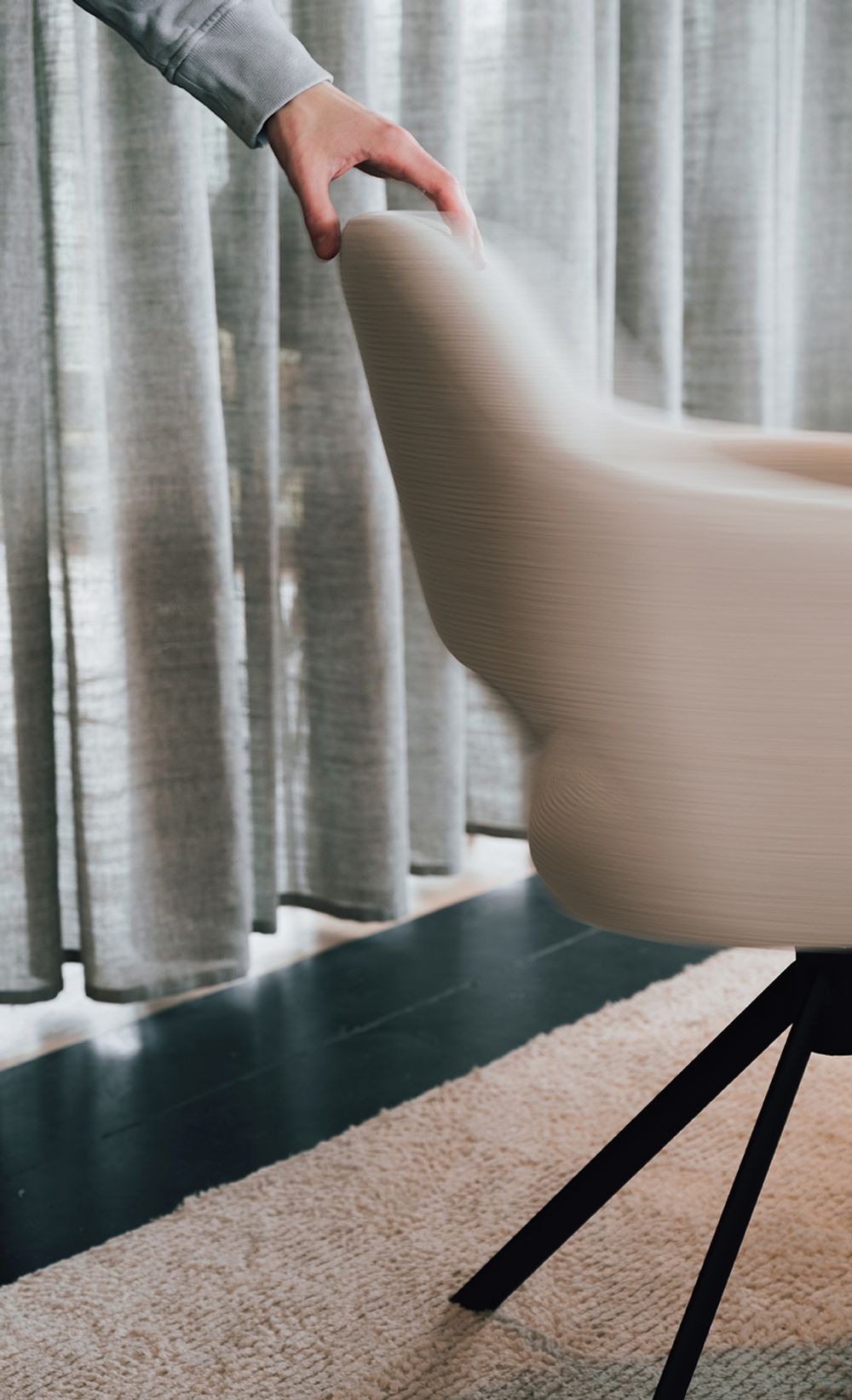 Draaibare armstoel BENTO - Beige YLI BT SW-SN01