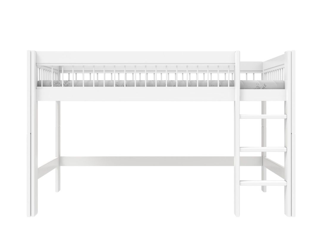 Halfhoogslaper met rolbodem BREEZE - Witgelakt gre