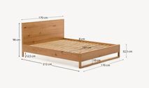 Bed ALGUEMA 180 x 200 cm - Eikenfineer KAV N0100017MM40