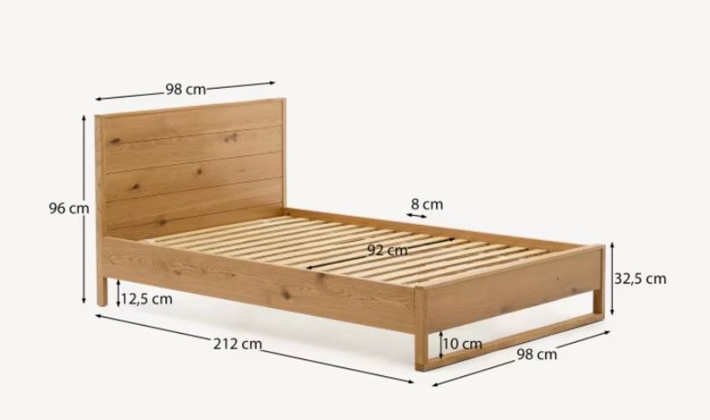 Bed ALGUEMA 160 x 200 cm - Eikenfineer KAV N0100022MM40