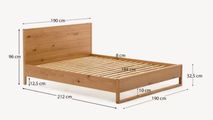 Bed ALGUEMA 90 x 200 cm - Eikenfineer KAV N0100021MM40