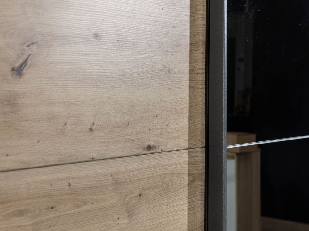 Schuifdeurkast QUADRA - Artisan eik/spiegel C-RCH QUTZ