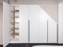 Draaideurkast met zijwaartse afschuining - Wit NEV-001-002
